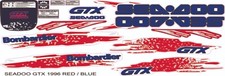SEADOO GTX 1996 Graphics / Decal / Sticker Kit BLUE AND RED