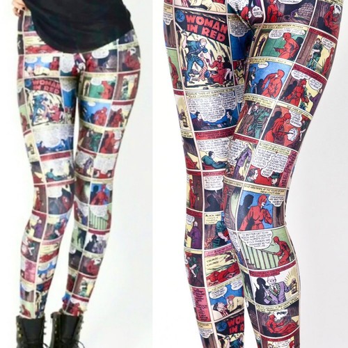 Blackmilk Woman in Red comic printed 