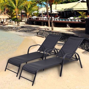 Details About Set Of 2 Garden Patio Adjustable Pool Recliner Chaise Lounge Chairs Furniture Us