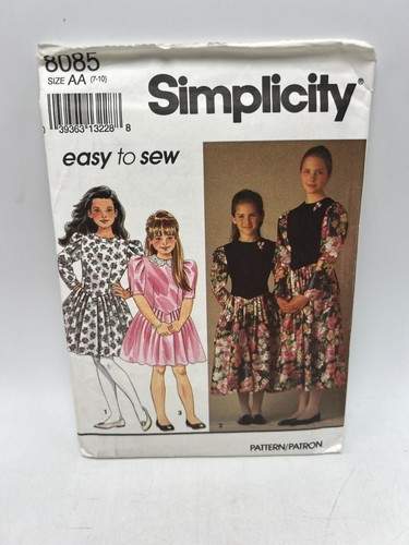 Lote de 3 patrones de costura Simplicity, talla AA 7-10 (8386 - 8085 - 9237) sin cortar - Imagen 6 de 11