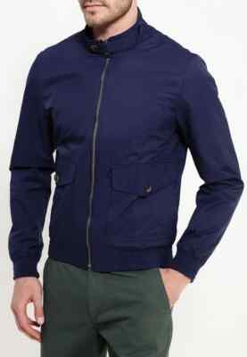 Mango Man Blue Full Zip Water Repellent Bomber Jasper Jacket w/ Pockets Men's XS