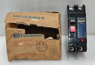 MITSUBISHI NF60-SS 2-POLE NO-FUSE CIRCUIT BREAKER 20A 250V NEW FAST SHIPPING