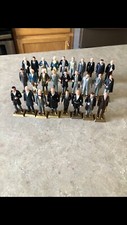 Vintage Set of 27 US Presidents Painted Plastic Toys Figures Louis Marx  Co GUC