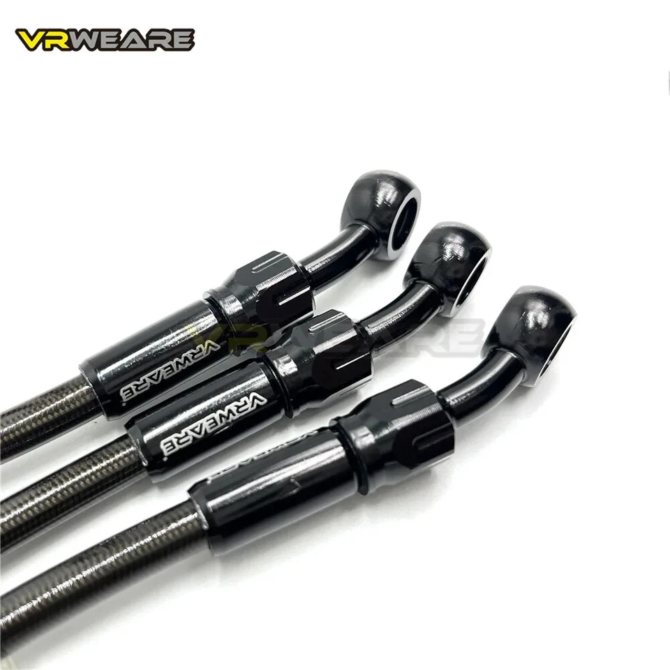 Manguera de freno trenzada de acero inoxidable para motocicleta giratoria 360 grados Foto 4 de 4