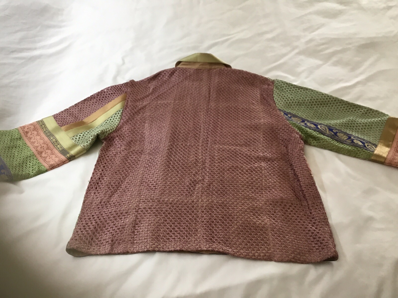 Marisol Patchwork Jacket Star buttons up front  S… - image 8