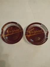 Gispert cigar glass ashtrays (lot of 2)