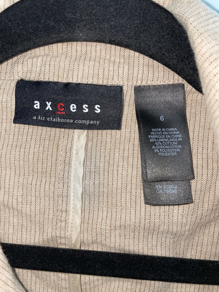 Axcess Liz Claiborne Button Up Jacket Corduroy Top Roll Sleeve Women's Size  6 | eBay