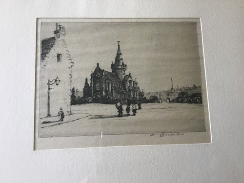 Signed William Renison Etching. Original Artist Proof Copy. Glasgow Cathedral. - Picture 4 of 8