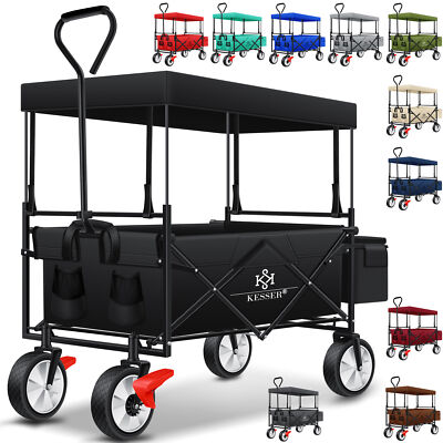 KESSER  Bollerwagen Faltbar Dach Handwagen Klappbar Transportkarre Gerätewagen