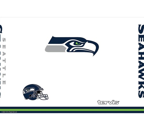 SEATTLE SEAHAWKS, 30oz STAINLESS STEEL TUMBLER FROM TERVIS WITH LID INCLUDED - Picture 2 of 4