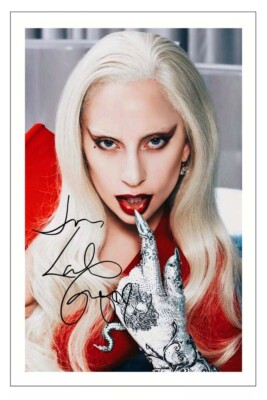 LADY GAGA Signed Autograph 12X8 PHOTO Print Gift AMERICAN HORROR