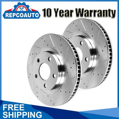 AutoShack R6388PR Pair of 2 Front Driver and Passenger Side Disc Brake Rotors Replacement for 1999-2001 Chrysler LHS 1999-2004 300M 1998 1999 2000 2001 2002 2003 2004 Concorde Intrepid Dodge