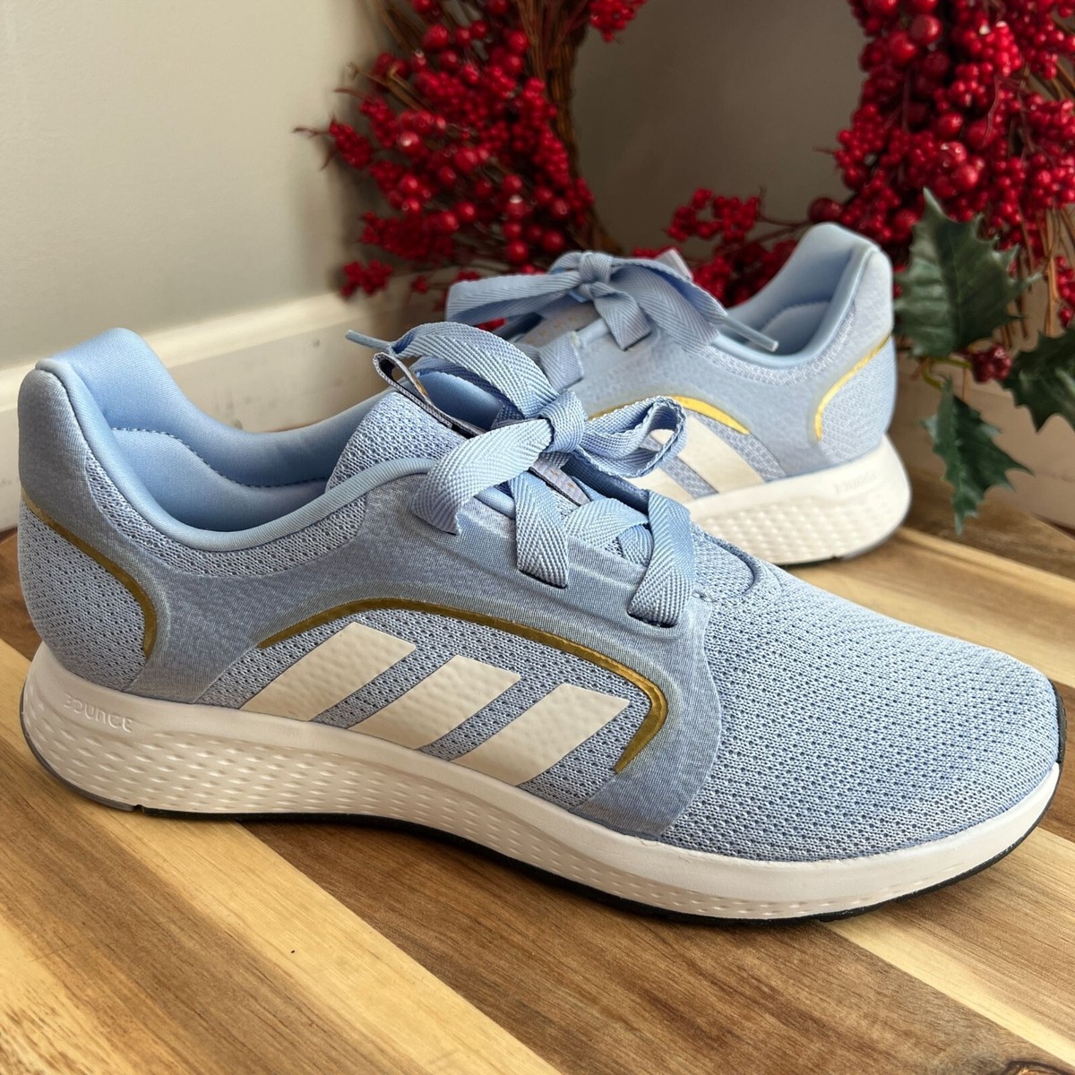 Adidas Women's Edge Lux Running Sneaker Sz Blue Dawn/White/Silver