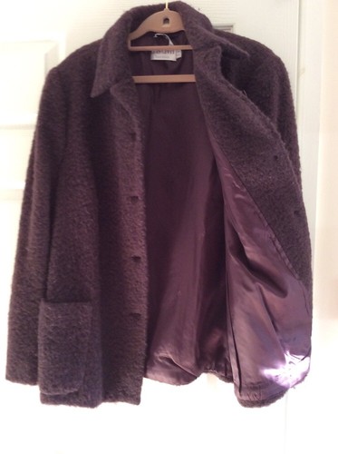Wool Jacket Fully Lined By Luis Civit Of Barcelona Size 44 Ins Chest Aubergine - Picture 9 of 10