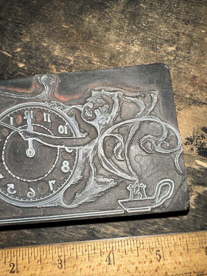 Printing Block “ Happy Kid Lighting a Candle “ Nice Image!! - Image 2 of 4