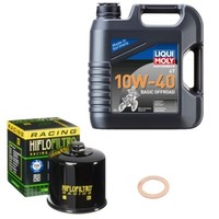Hiflo ÖLfilter Set LM 10W-40 Off. 4L FüR Triumph Tiger Explorer 1200 V13VG Bj.12