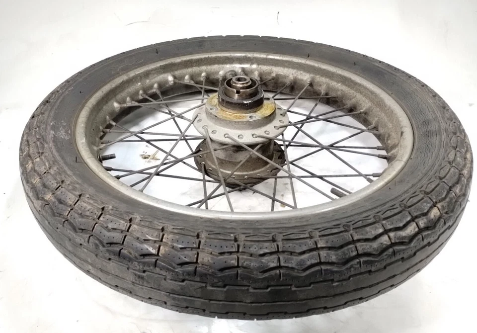 1976 Triumph Bonneville 750 T140 Rear Wheel Rim STRAIGHT (no tire) 18" - Image 2 of 4