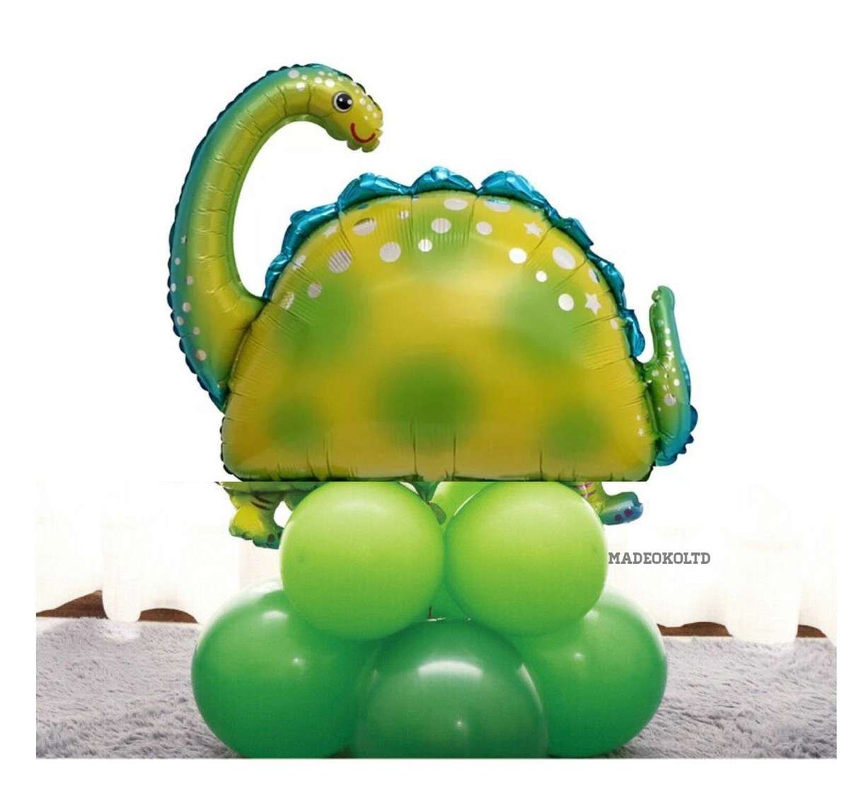 Ballons Dinosaure Anniversaire 1 An – 10 Ballons Aluminium 18 Pouces, Cœur Blanc Et Crème – Déco Garçon/Fille, Fête Thématique