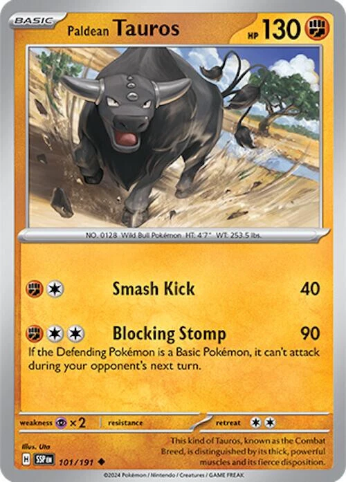 Paldean Tauros 18/191 | SV08: Surging Sparks | Pokemon Card TCG | Uncommon NM