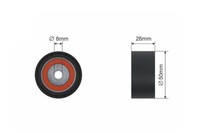 NTY Spannrolle Keilrippenriemen FÜR Citroen Berlingo C5 I Evasion Jumpy XA
