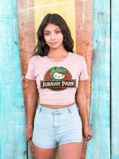 Hello Kitty Jurassic Park T-Shirt | Kawaii Dinosaur Mashup Tee 