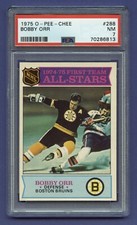 1975 BOBBY ORR PSA 7 NM O-PEE-CHEE ALL STAR HOF BOSTON BRUINS CRISP 7 (#288) RZC