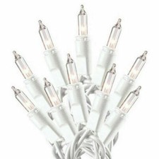 10ct Clear Lights Light Set 4.5 FT White Wire Cord Primitive Outdoor String