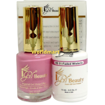 IGel Beauty Gel Nail Polish 0.5oz Gel DUO DD51- FADED WISTERIA