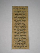 PRIMITIVE THE LORD IS MY SHEPERD PSALMS 23 LAMINATED BOOKMARK - CL