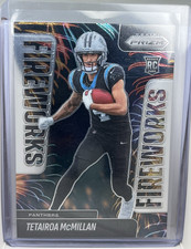 Panini 2025 Prizm Fireworks Rookie Tetairoa McMillan Carolina Panthers NFL #21