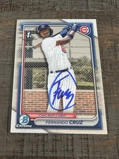 2024 Bowman Chrome 1st Fernando Cruz Autographed Signed Auto Cubs Auto