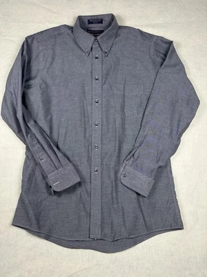 Barrington Mens 16.5 34/35 Gray Oxford Dress Shirt Button Front USA Made - Image 1 of 3