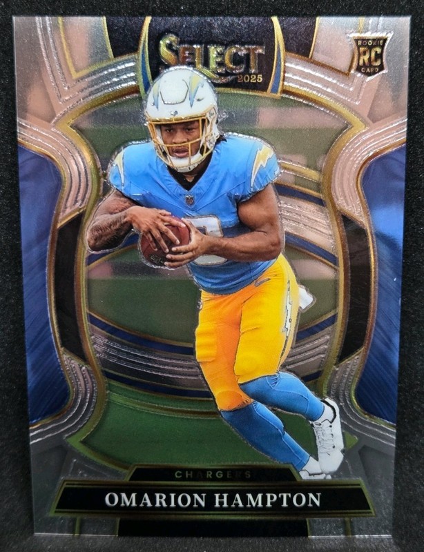 2025 Panini Select Omarion Hampton Concourse Rookie RC #2 Los Angeles Chargers