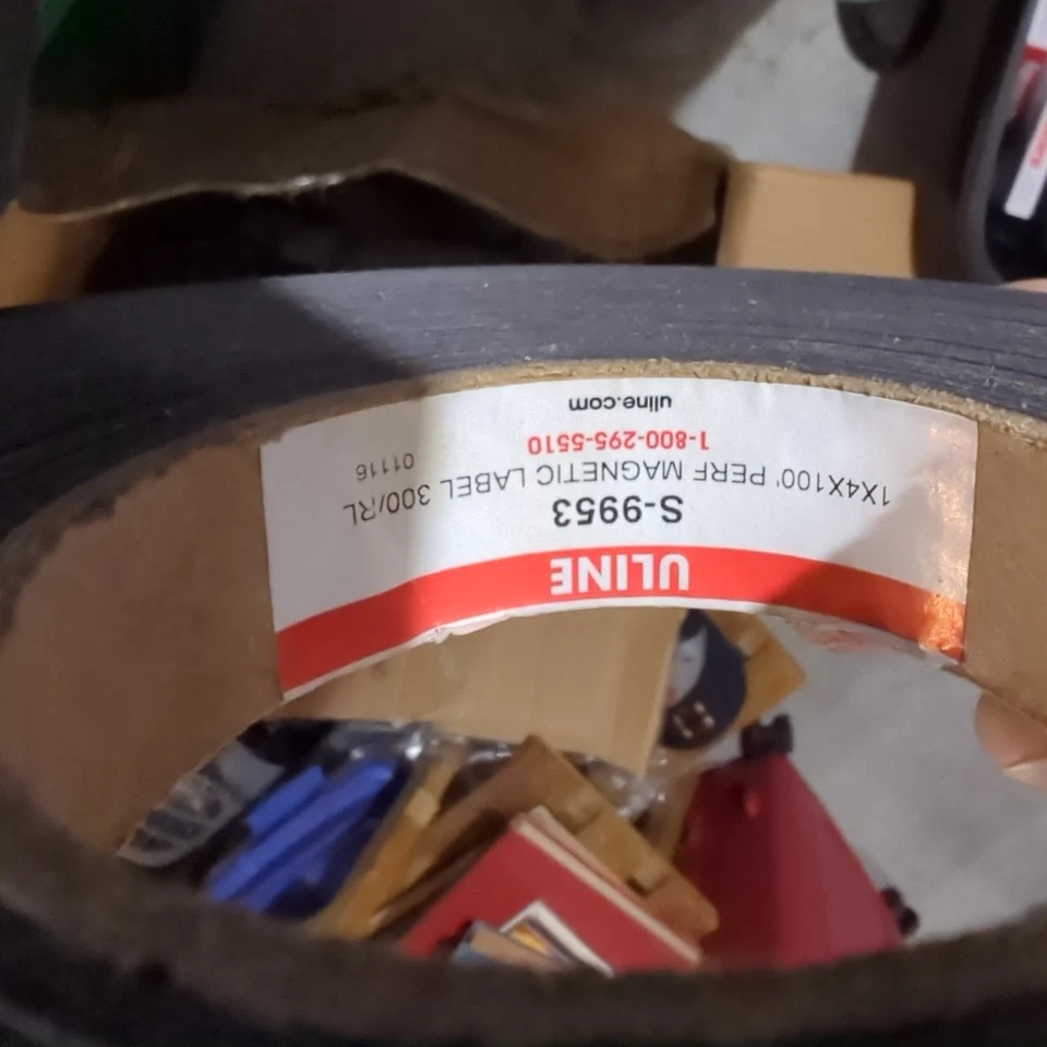 ULINE - S-5658G - 2" x 200' white  Magnetic Label Roll - Image 2 of 4