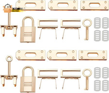 24Pcs Alloy Bag Lock Clasp Set, 2 Sets Purse Closure Hardware DIY Bag Ma