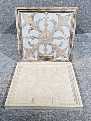 Pair Of  Architectural  Plaster Wall Hangings 16''x 16''