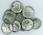 MIXED DATE MERCURY DIME LOT! MS+++! 10 TOTAL! FANTASTIC FIND! WOW! NR #P2159