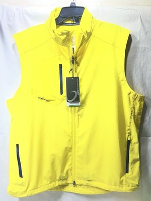 NWT Zero Restriction Tour Series Full Zip Golf Performance Vest Yellow Size XL
