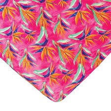 Bird of Paradise Fitted Crib Sheet, Made from Viscose from Bamboo and Spandex...