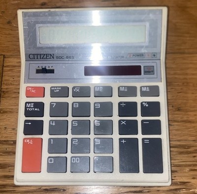 Retro CITIZEN   SDC-865  Vintage Dual Power Calculator RARE