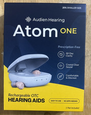 Audien Atom One OTC Hearing Aids Wireless, Rechargeable - Beige... FREE S H 