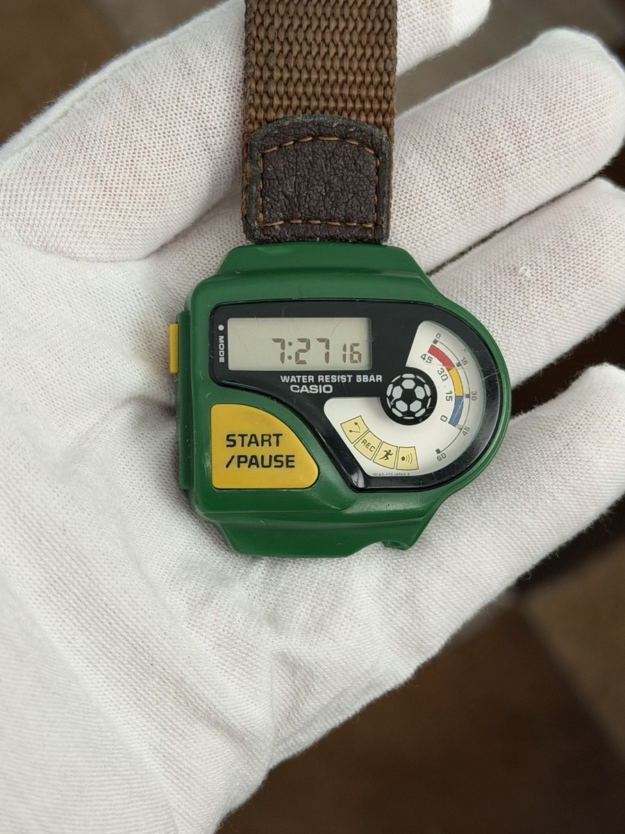 Casio EP-20☆日本未発売☆1987年☆激レアミニシンセ☆動作良好☆ Rare Vintage Casio Soccer Timer SCT-20 Ana-Digi Sports Watch