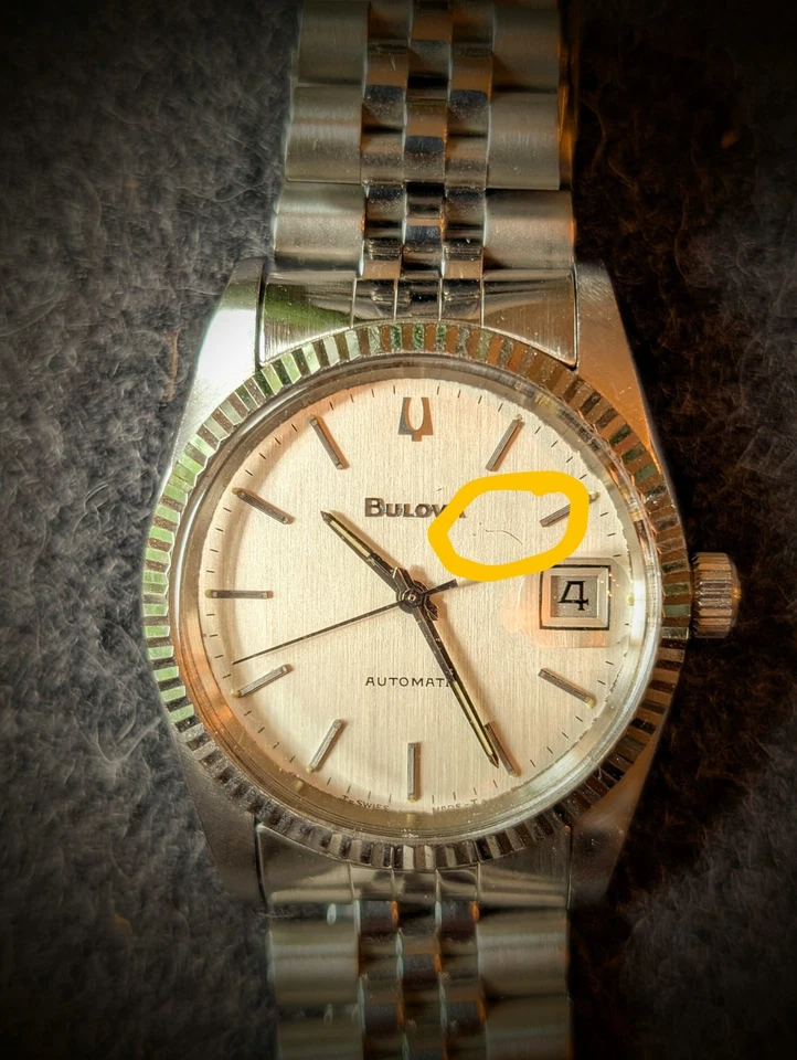 1980 Bulova Moldura Canelada Datejust — Todo em Aço 12093 11 AOACD Movimento Automático - Imagem 4 de 4