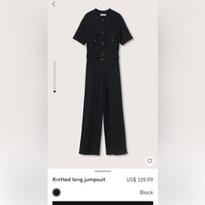 Mango Knitted Long Jumpsuit black 0