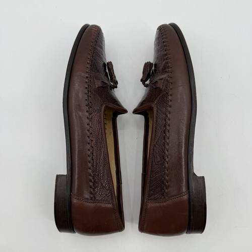 Zelli Italia Quaste Halbschuhe Braun Elegant Schuhe Herren Größe 13 Krokodil Slipper - Bild 7 von 9