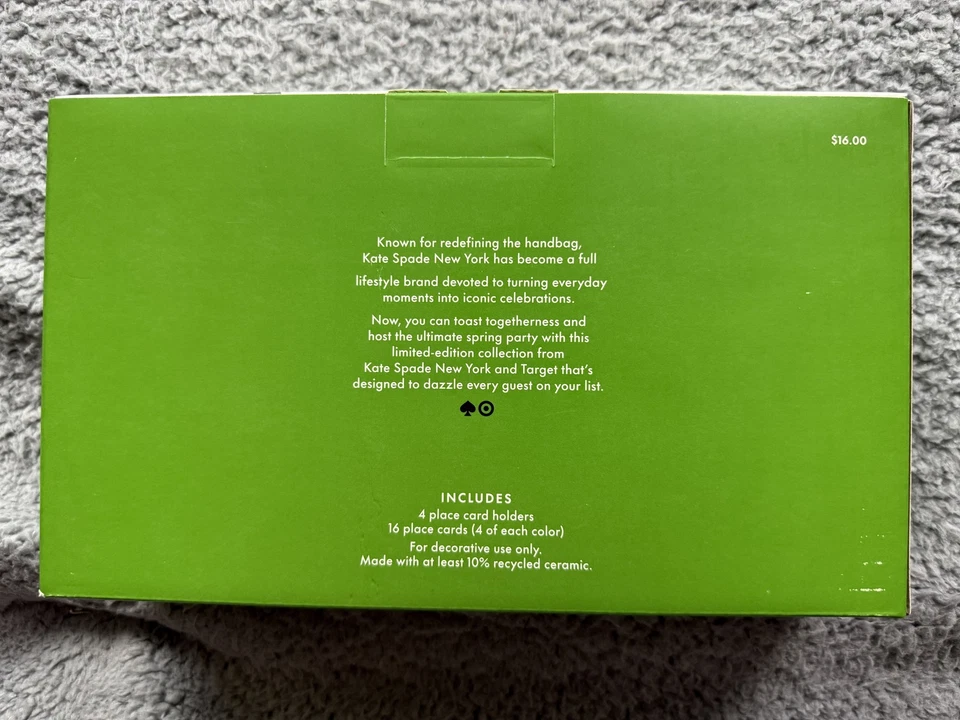 Kate Spade Ceramic Place Card Set 20 Piece Strawberry Spring Host Gift Decor New - Image 2 of 3