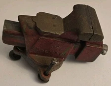 Vintage Red 43 1/2-3A Bench Vice Made In Usa Works Tested 