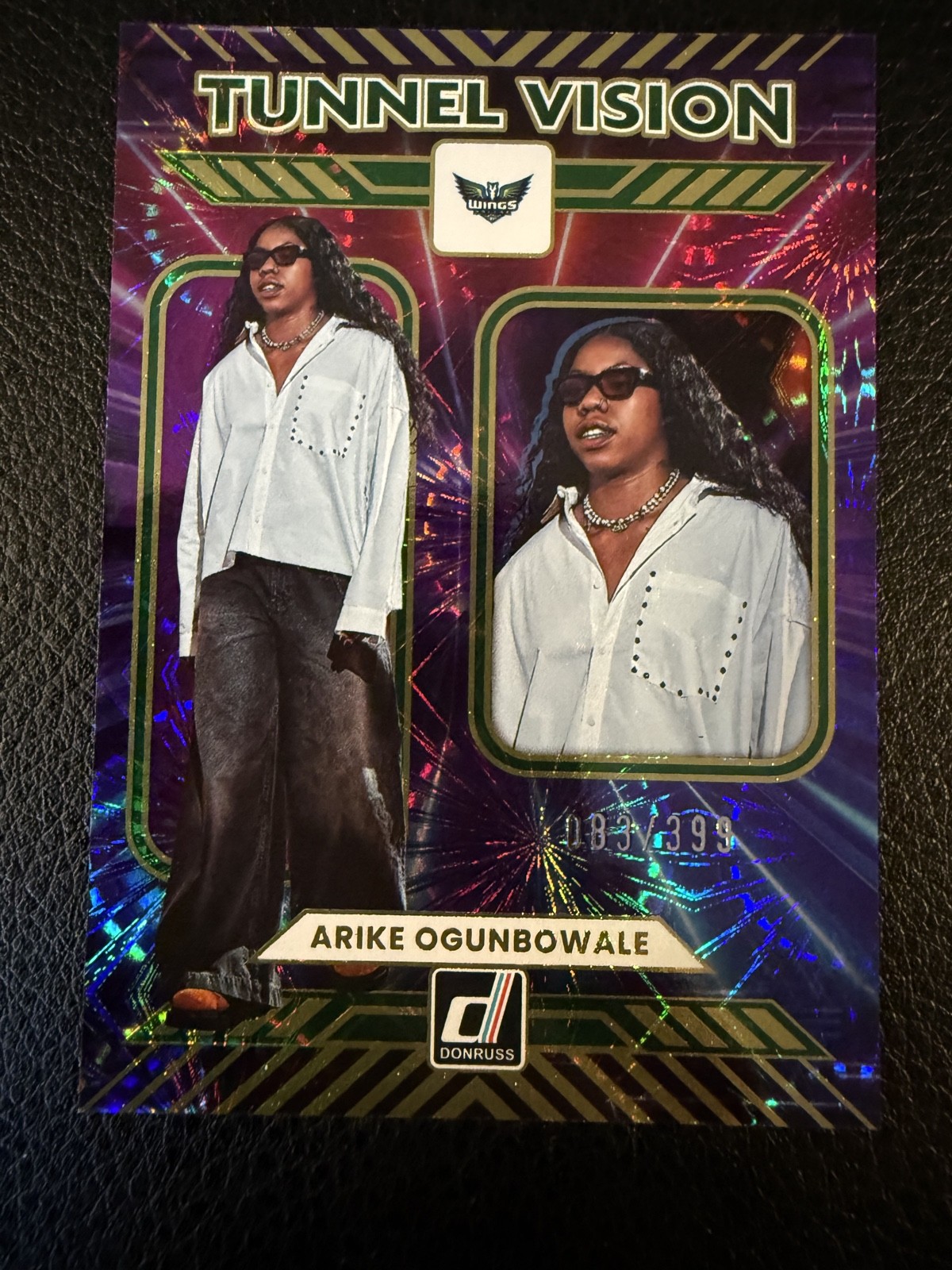 2025 Panini Donruss WNBA - Tunnel Vision Arike Ogunbowale #4 Green Fireworks...