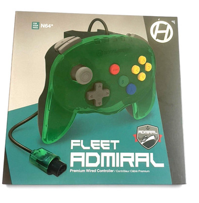 Hyperkin Fleet Admiral Premium Wired Controller for Nintendo N64 GREEN