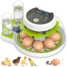 Egg Incubator with Automatic Egg Turning and Humidity Control, Chicken Incuba...